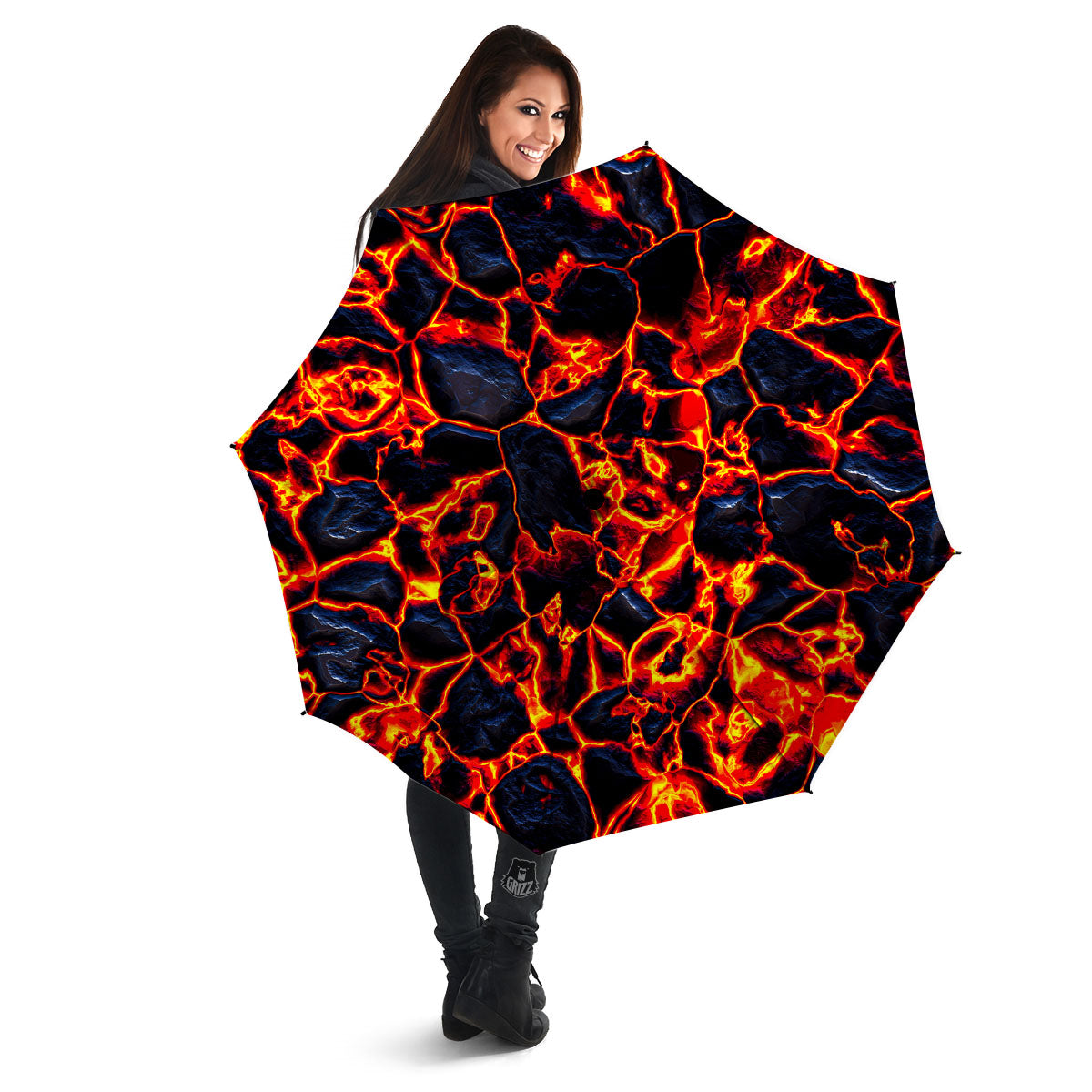 Lava Molten Print Umbrella-grizzshop