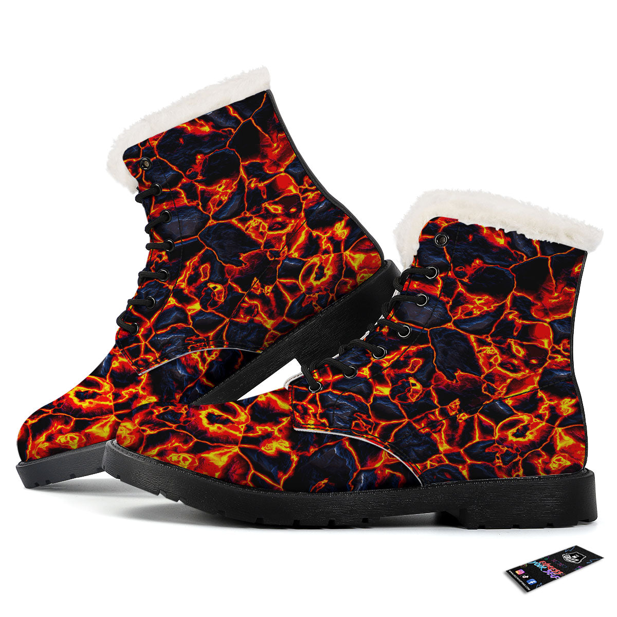 Lava Molten Print Winter Boots-grizzshop
