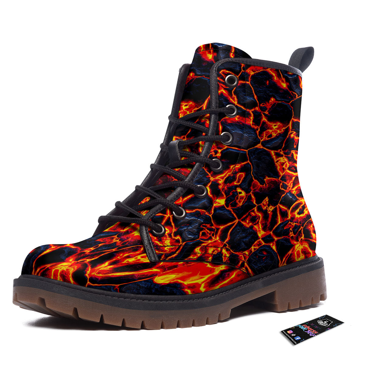 Lava Molten Print Work Boots-grizzshop