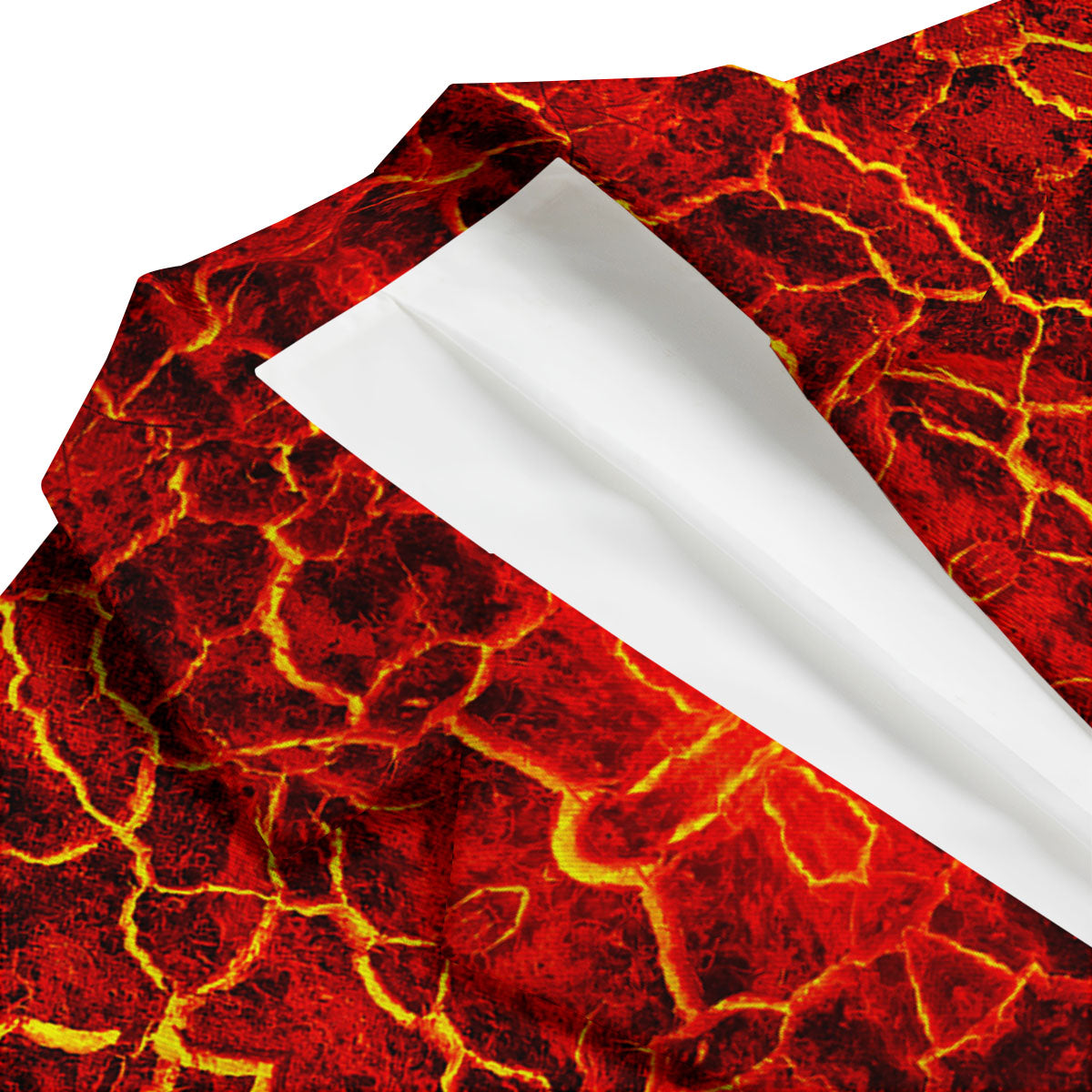 Lava Red Print Pattern Men's Blazer-grizzshop