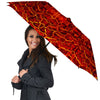 Lava Red Print Pattern Umbrella-grizzshop