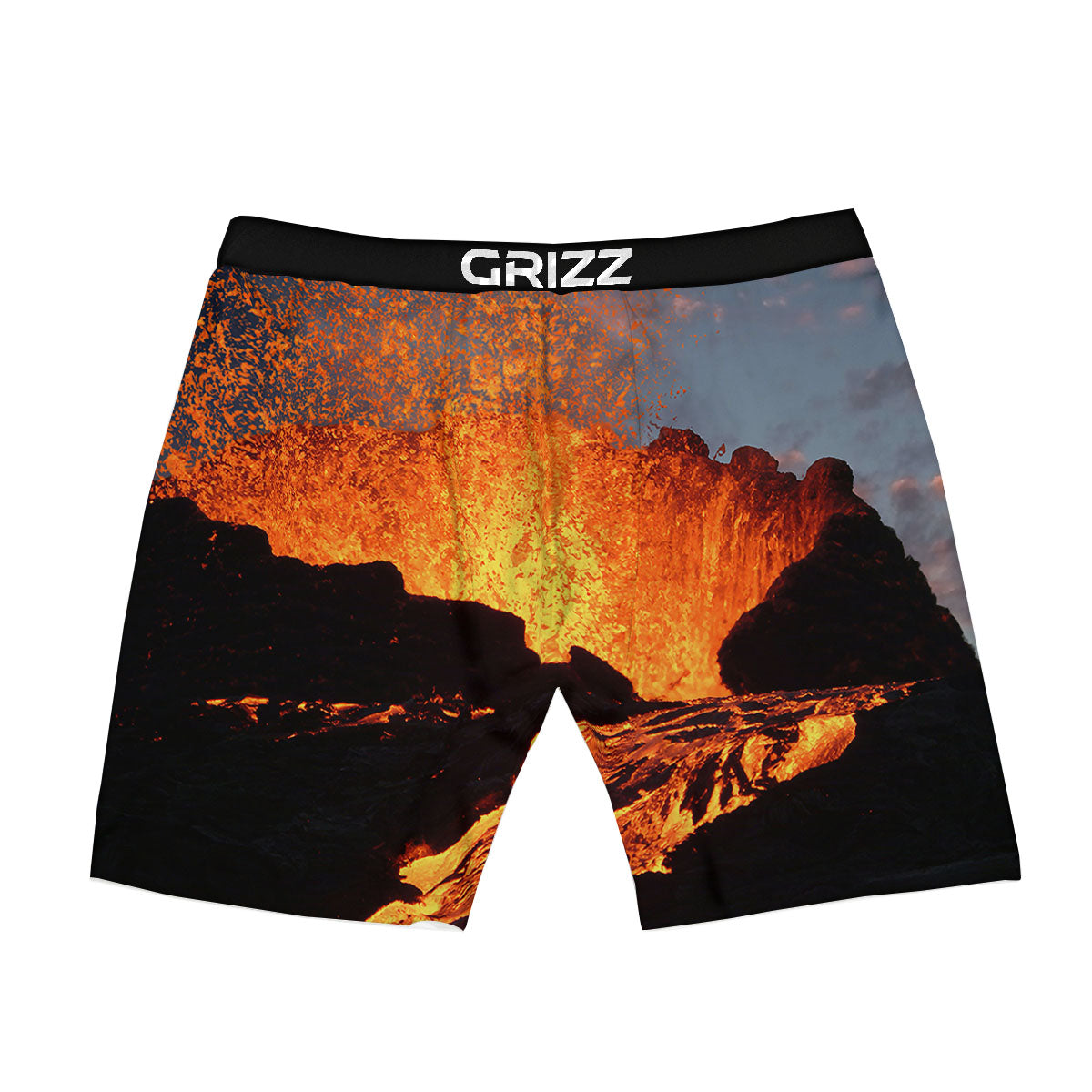 Lava Volcano Print Boxer Briefs-grizzshop