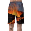 Lava Volcano Print Men's Shorts-grizzshop