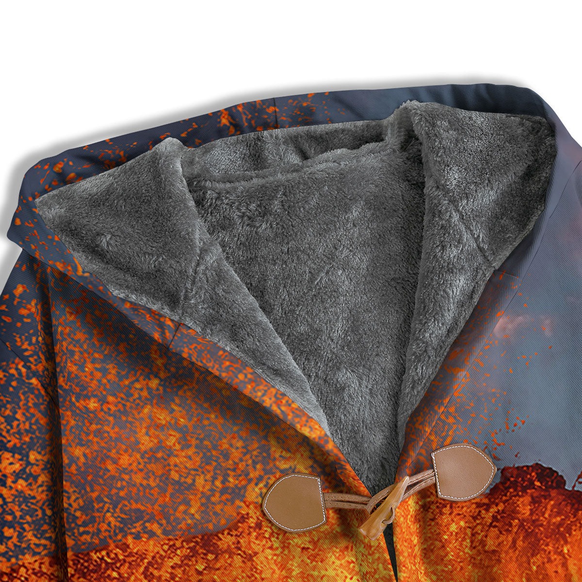 Lava Volcano Print Men's Windbreaker Jacket-grizzshop