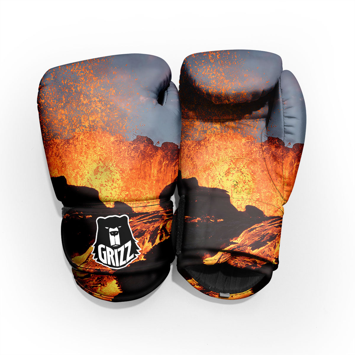 Lava Volcano Print Pro Boxing Glove