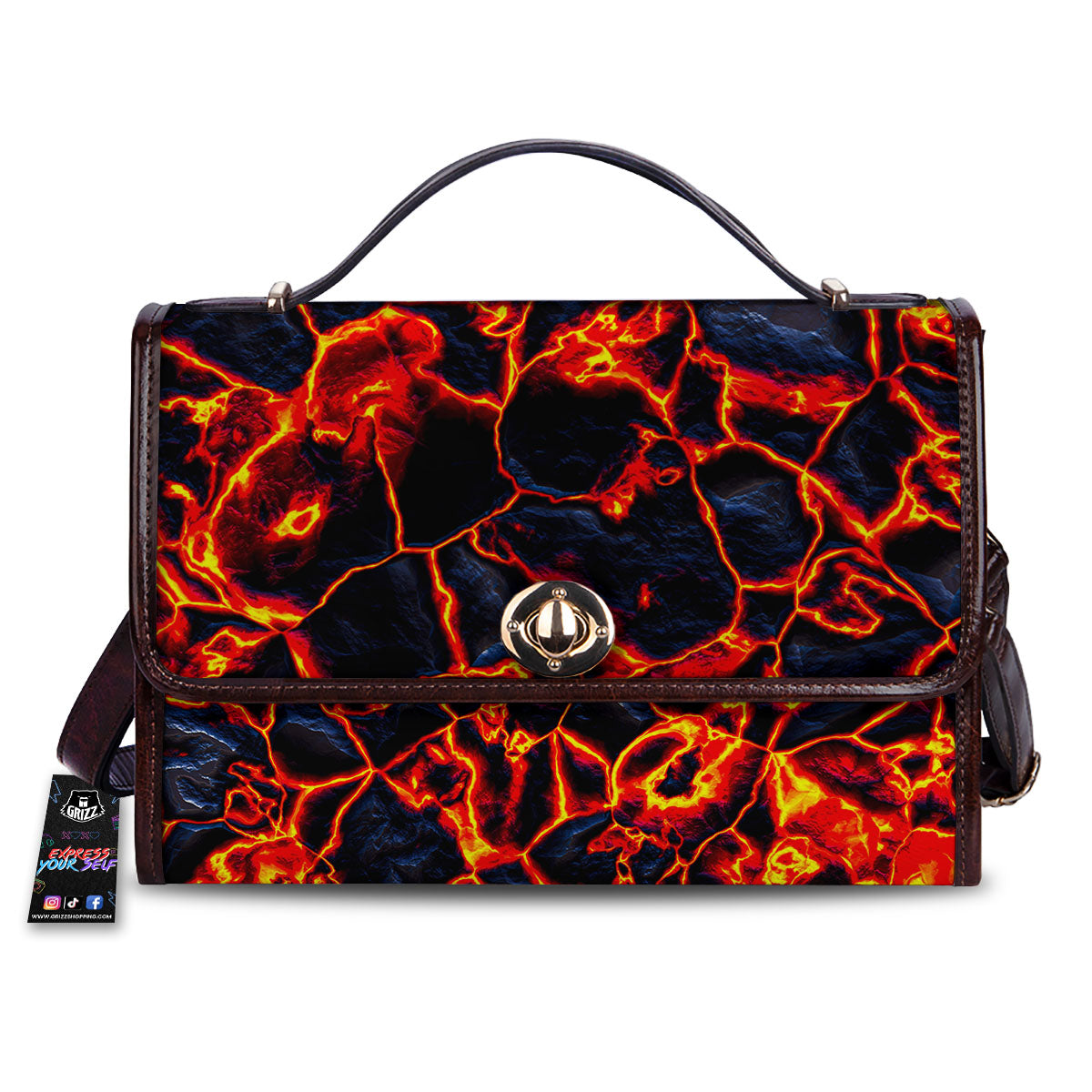 Lava Molten Print Women's Satchel Bag