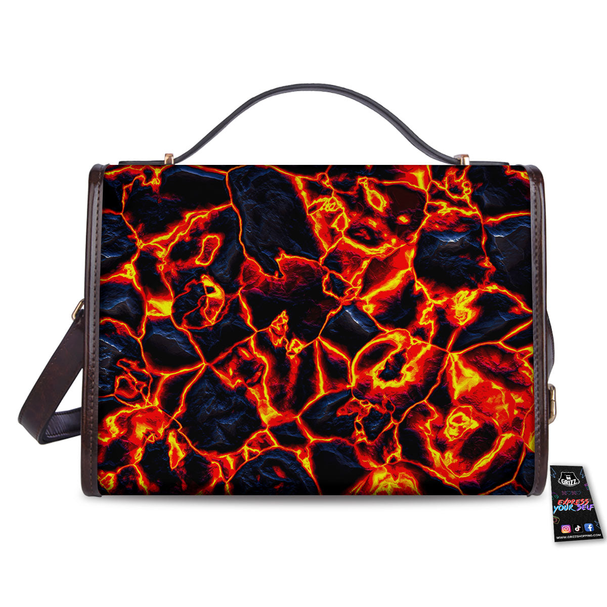 Lava Molten Print Women's Satchel Bag
