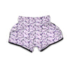 Lavender Floral Pattern Print Muay Thai Boxing Shorts-grizzshop