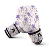 Lavender Floral Print Pattern Boxing Gloves-grizzshop