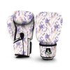 Lavender Floral Print Pattern Boxing Gloves-grizzshop