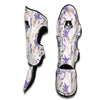 Lavender Floral Print Pattern Muay Thai Shin Guards-grizzshop