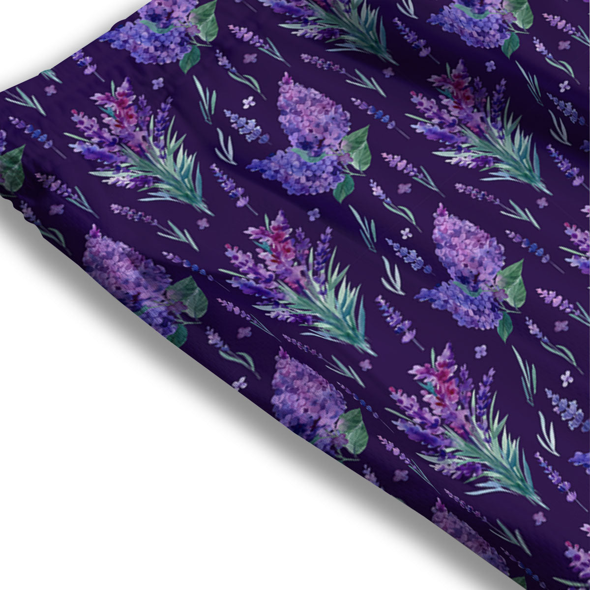 Lavender Purple Print Pattern Mesh Shorts-grizzshop