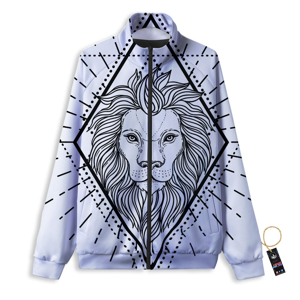 Lavender Purple Print Pattern Track Jacket-grizzshop