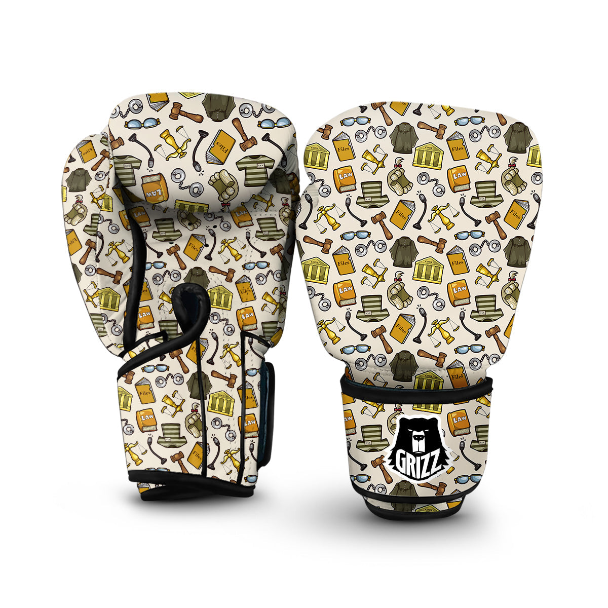 Lawyer And Justice Print Pattern Boxing Gloves-grizzshop