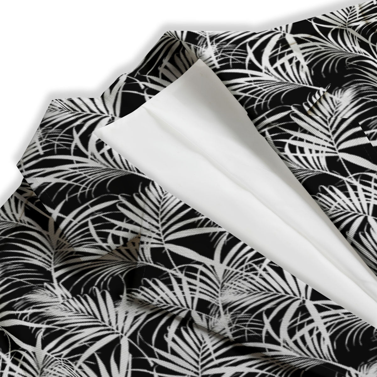 Leaf Aloha Black Palm Print Pattern Women's Blazer-grizzshop