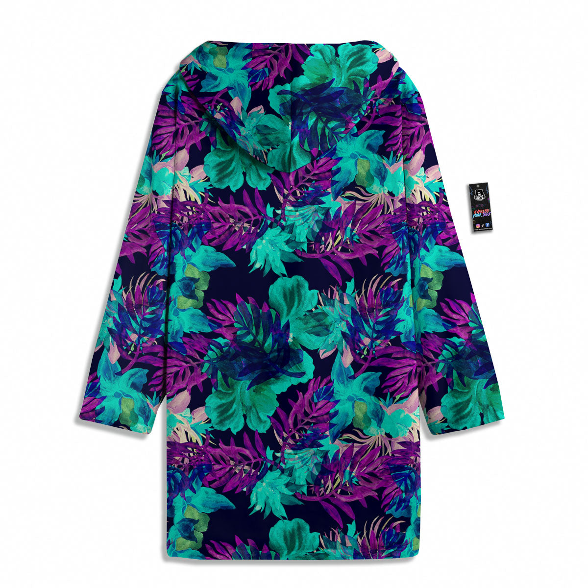 Leaf Green And Purple Print Pattern Men's Windbreaker Jacket-grizzshop