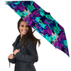 Leaf Green And Purple Print Pattern Umbrella-grizzshop