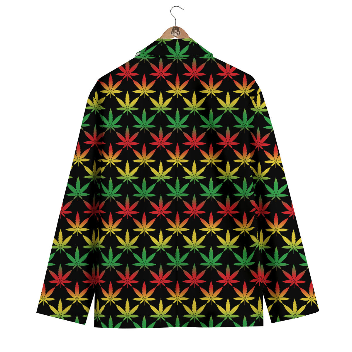 Leaf Reggae Marijuana Print Pattern Men's Blazer-grizzshop