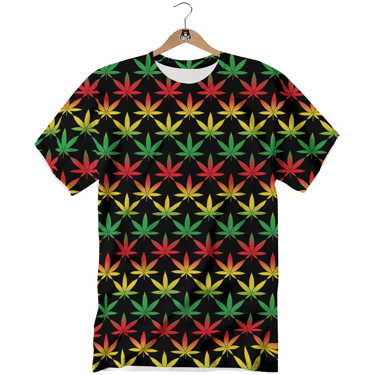 Leaf Reggae Marijuana Print Pattern T-Shirt-grizzshop