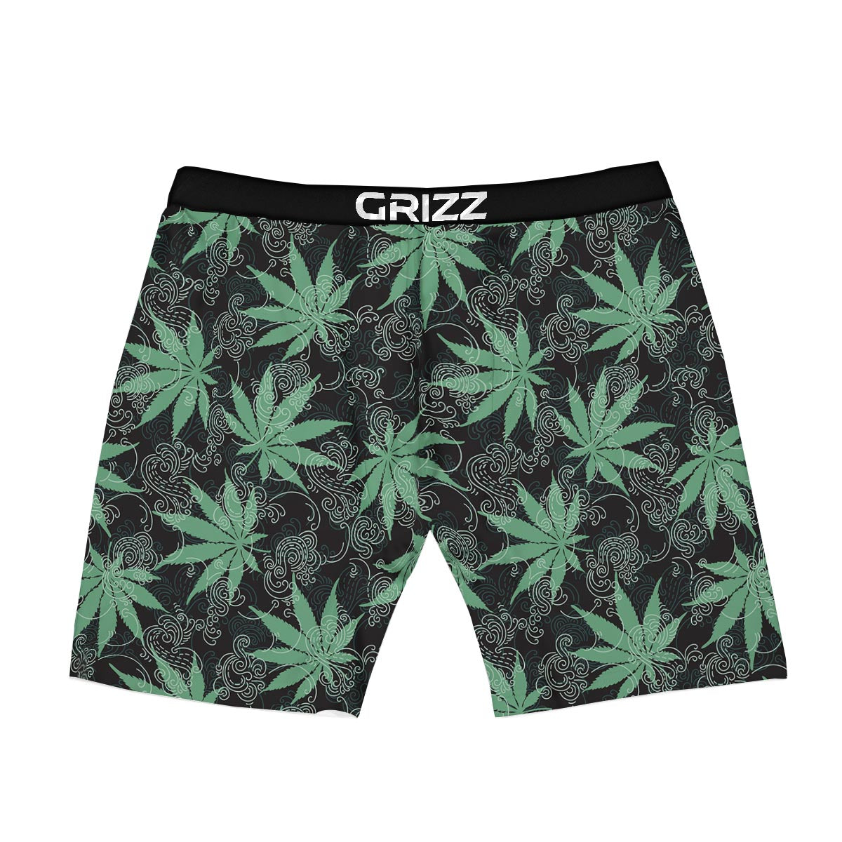 Leaf Swirl Cannabis Print Pattern Boxer Briefs-grizzshop