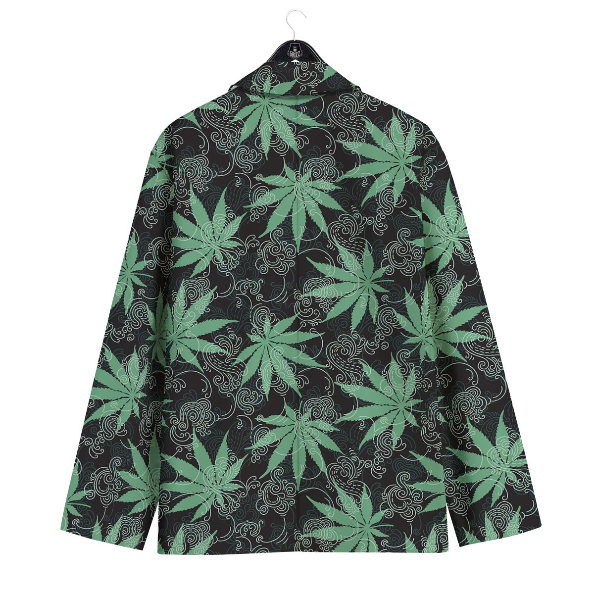 Leaf Swirl Cannabis Print Pattern Men's Sport Coat-grizzshop