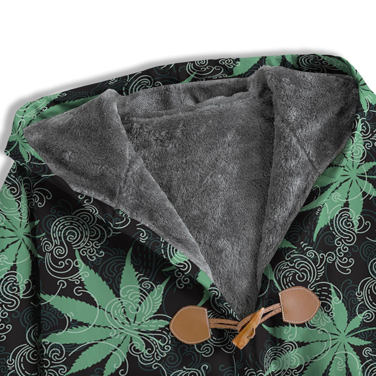 Leaf Swirl Cannabis Print Pattern Men's Windbreaker Jacket-grizzshop