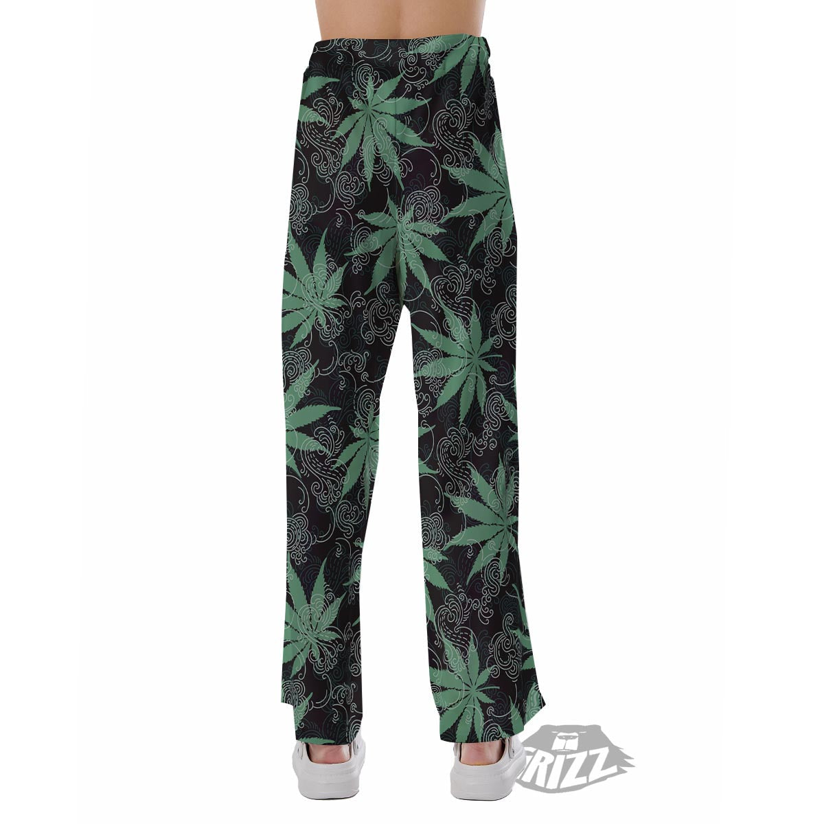 Leaf Swirl Cannabis Print Pattern Pajama Pants-grizzshop