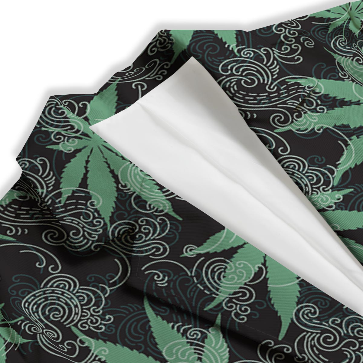 Leaf Swirl Cannabis Print Pattern Women's Blazer-grizzshop