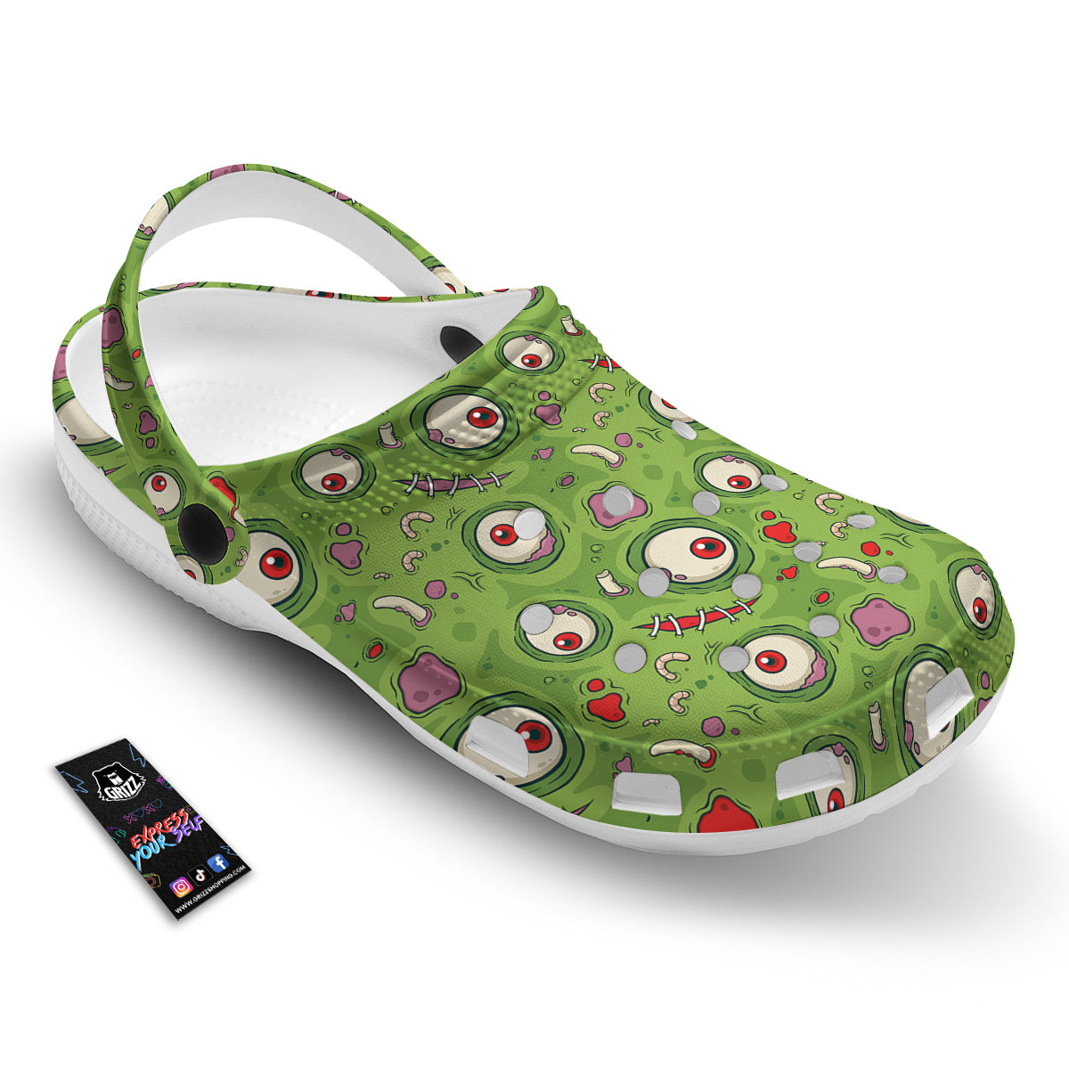 Leateher Face Zombie Print Pattern Clog-grizzshop