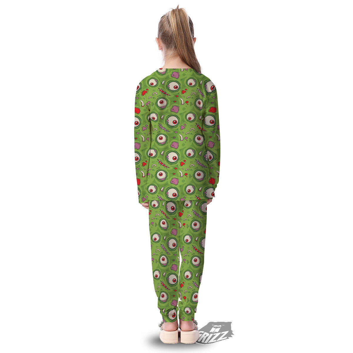 Leateher Face Zombie Print Pattern Kid's Pajamas-grizzshop