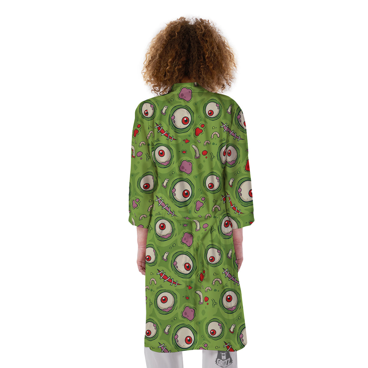 Leateher Face Zombie Print Pattern Kimono-grizzshop