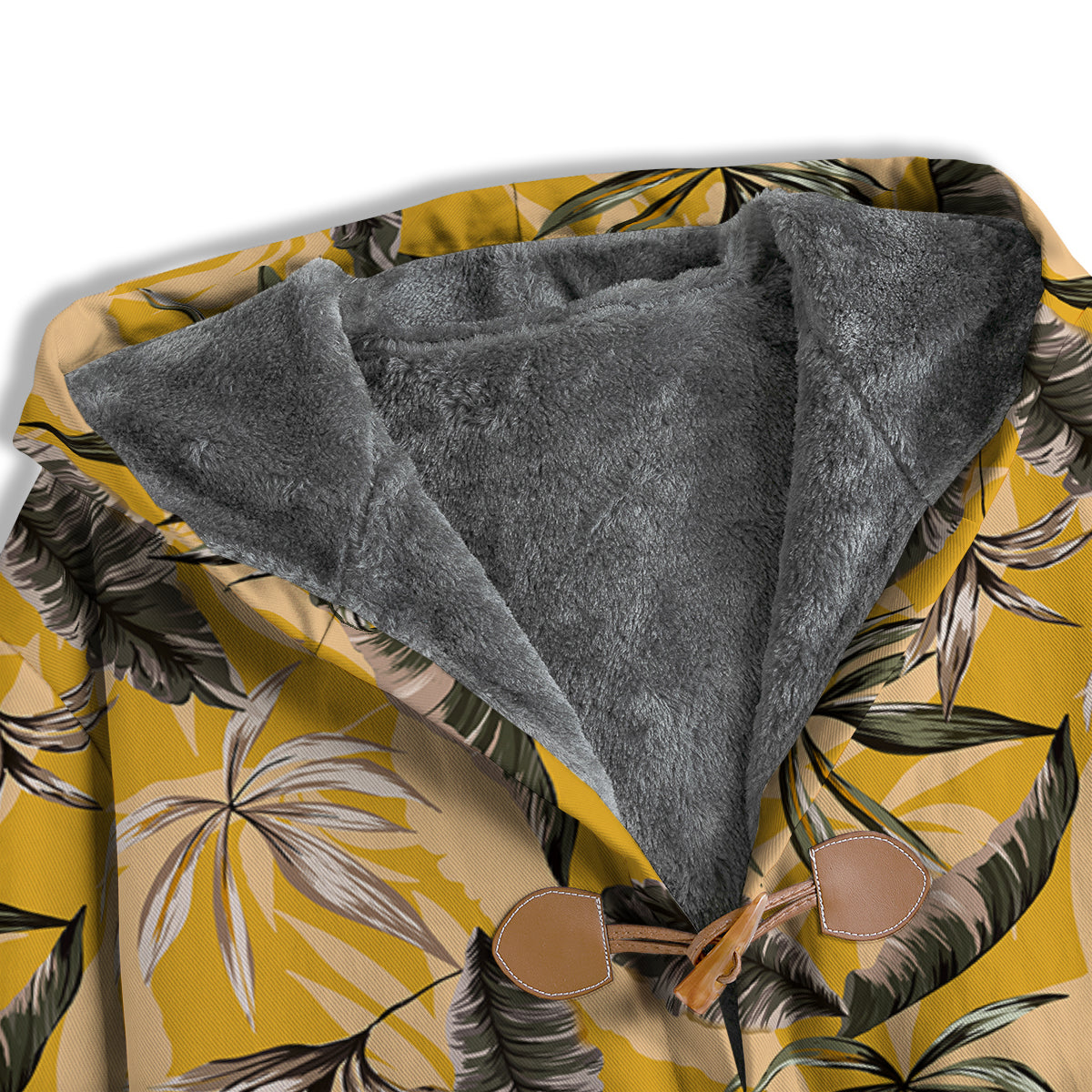 Leaves Monstera Yellow Print Pattern Men's Windbreaker Jacket-grizzshop