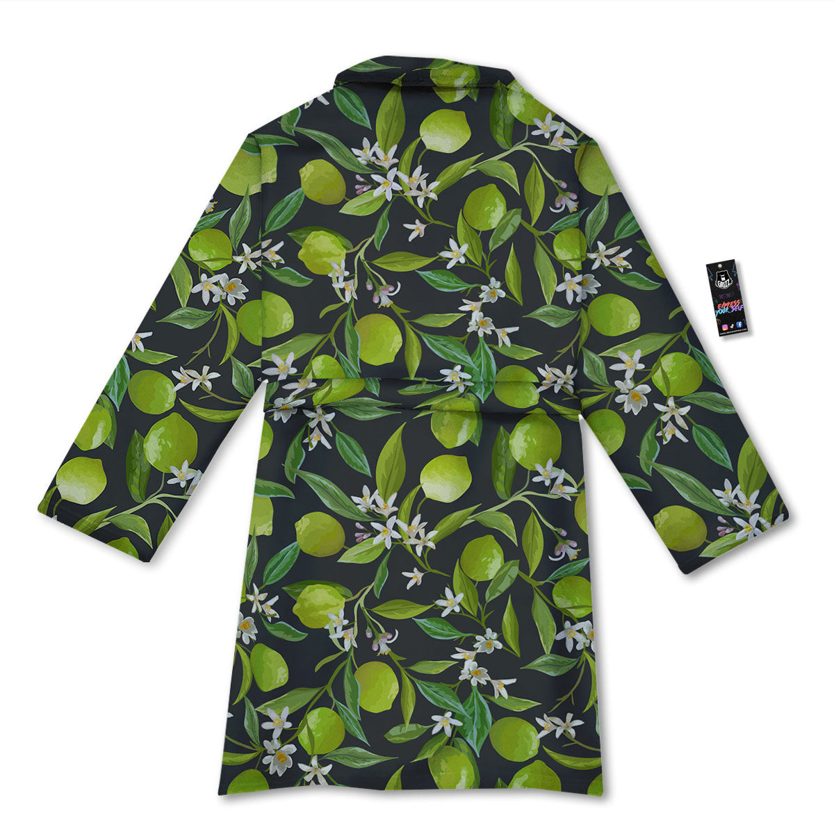 Lemon And Lime Print Pattern Bathrobe-grizzshop