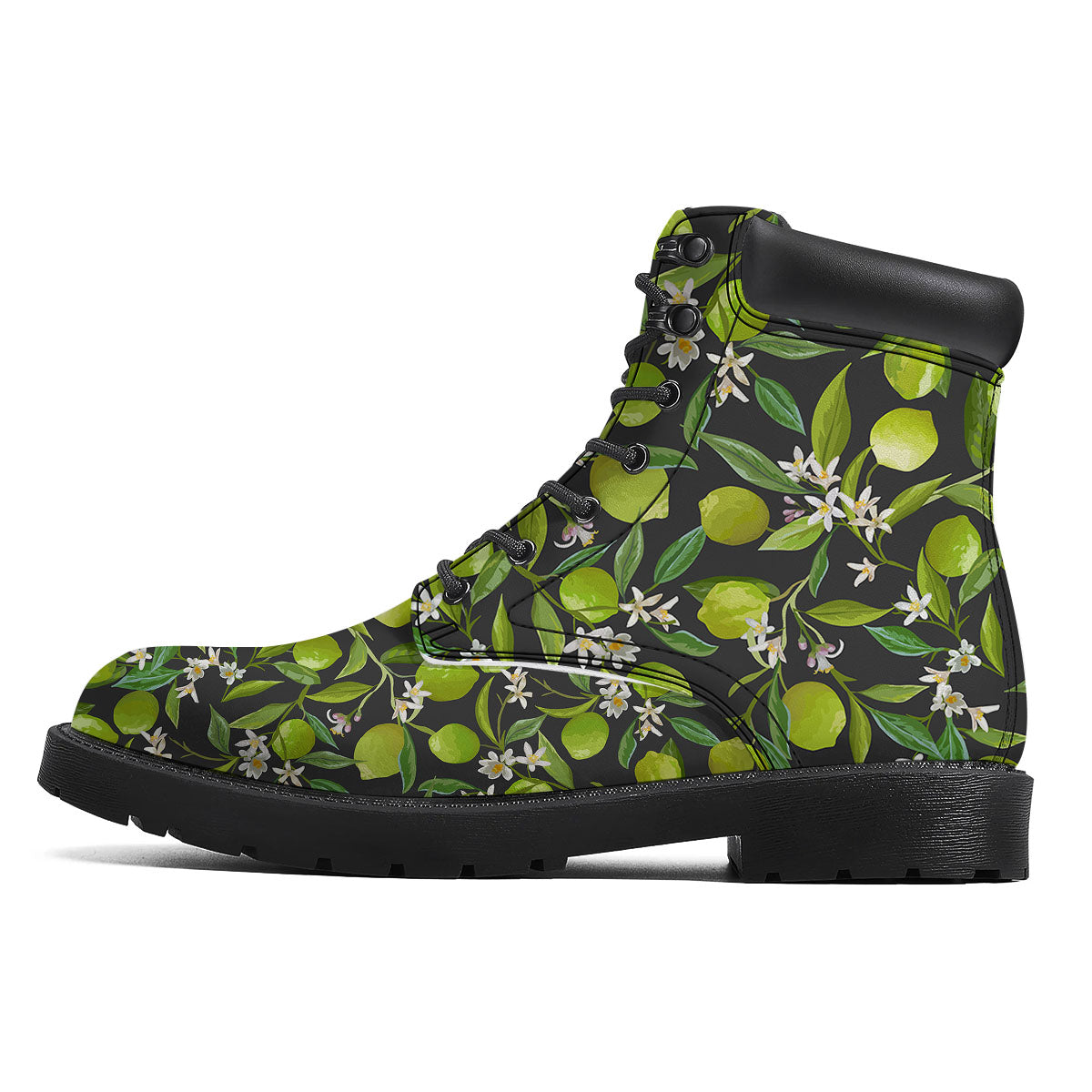 Lemon And Lime Print Pattern Boots-grizzshop