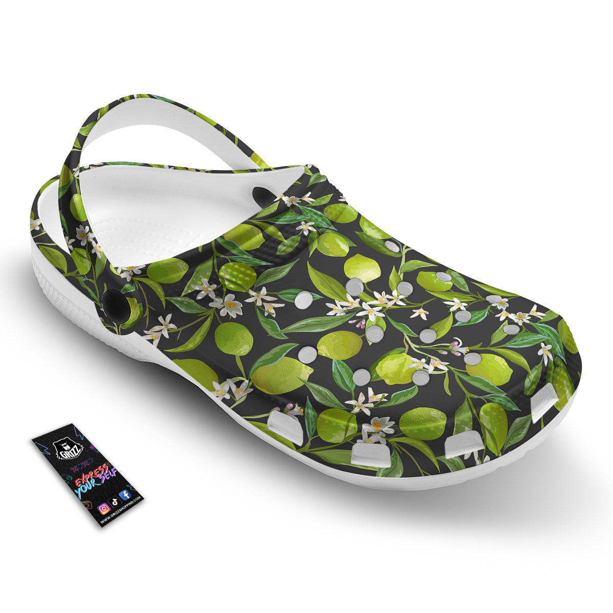 Lemon And Lime Print Pattern Clog-grizzshop