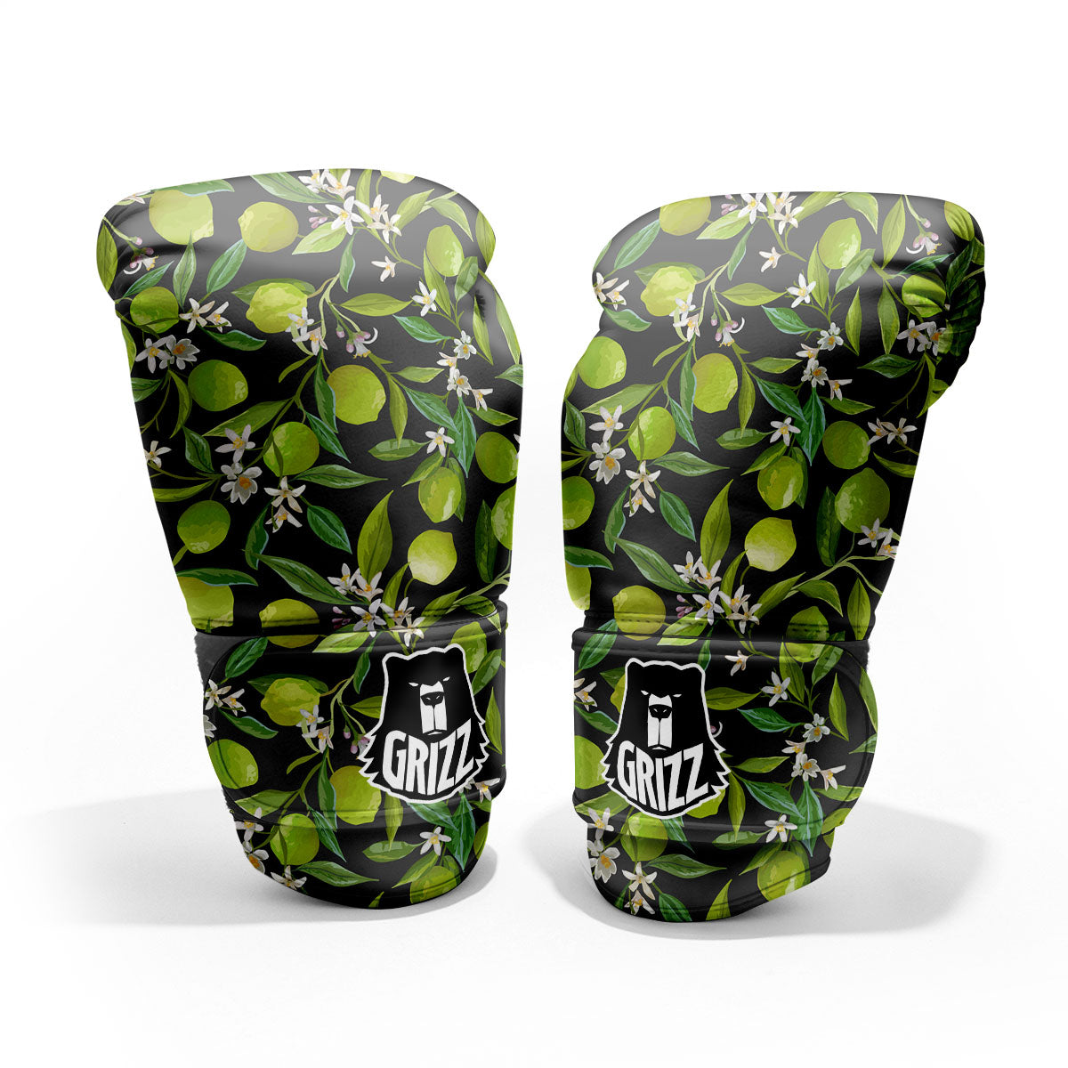 Lemon And Lime Print Pattern Sparring Gloves-grizzshop