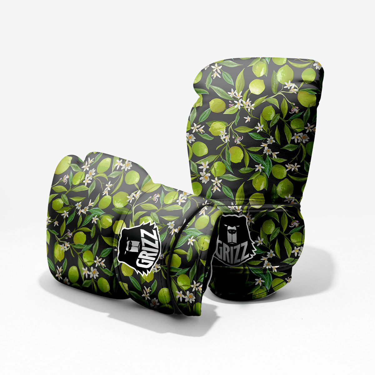 Lemon And Lime Print Pattern Sparring Gloves-grizzshop