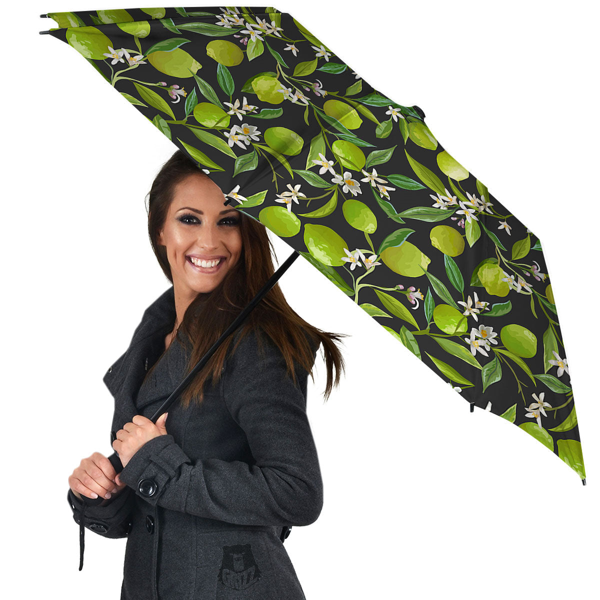 Lemon And Lime Print Pattern Umbrella-grizzshop