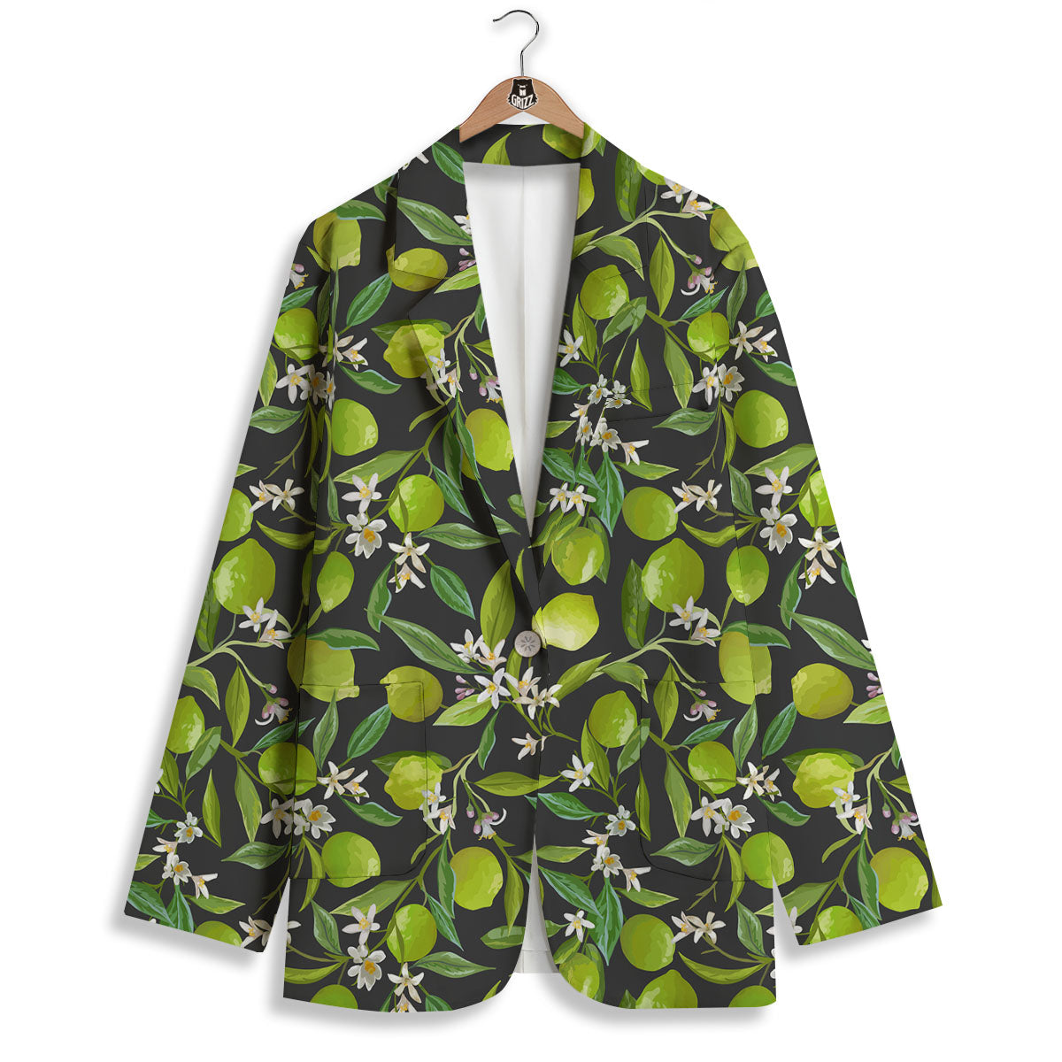 Lemon And Lime Print Pattern Women's Blazer-grizzshop
