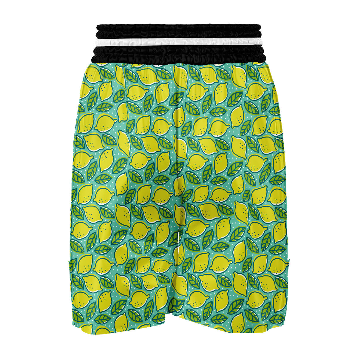 Lemon Pattern Print Boxing Shorts-grizzshop