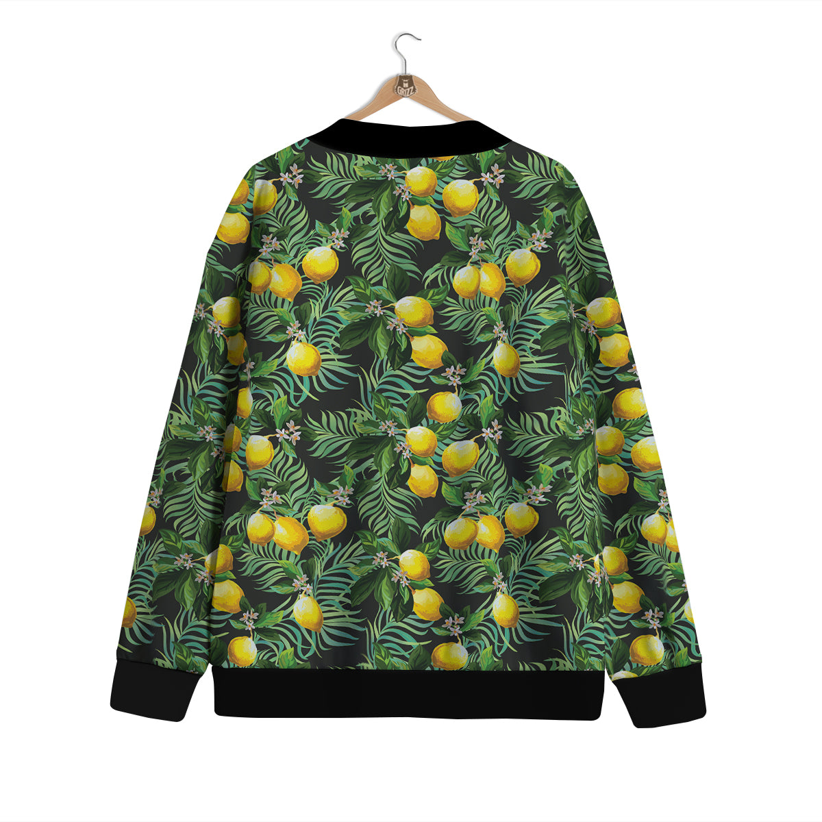 Lemon Tropical Print Pattern Cardigan-grizzshop