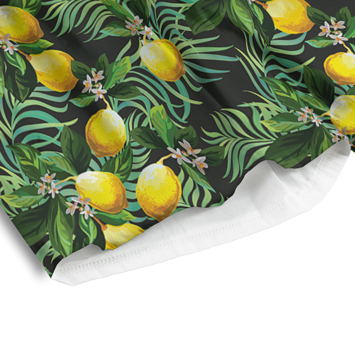 Lemon Tropical Print Pattern Men's Athletic Shorts-grizzshop