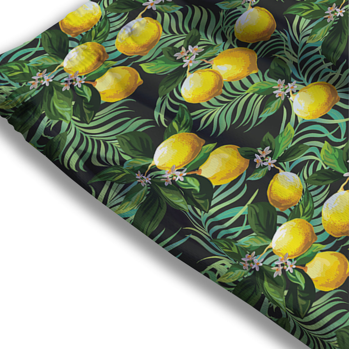 Lemon Tropical Print Pattern Mesh Shorts-grizzshop
