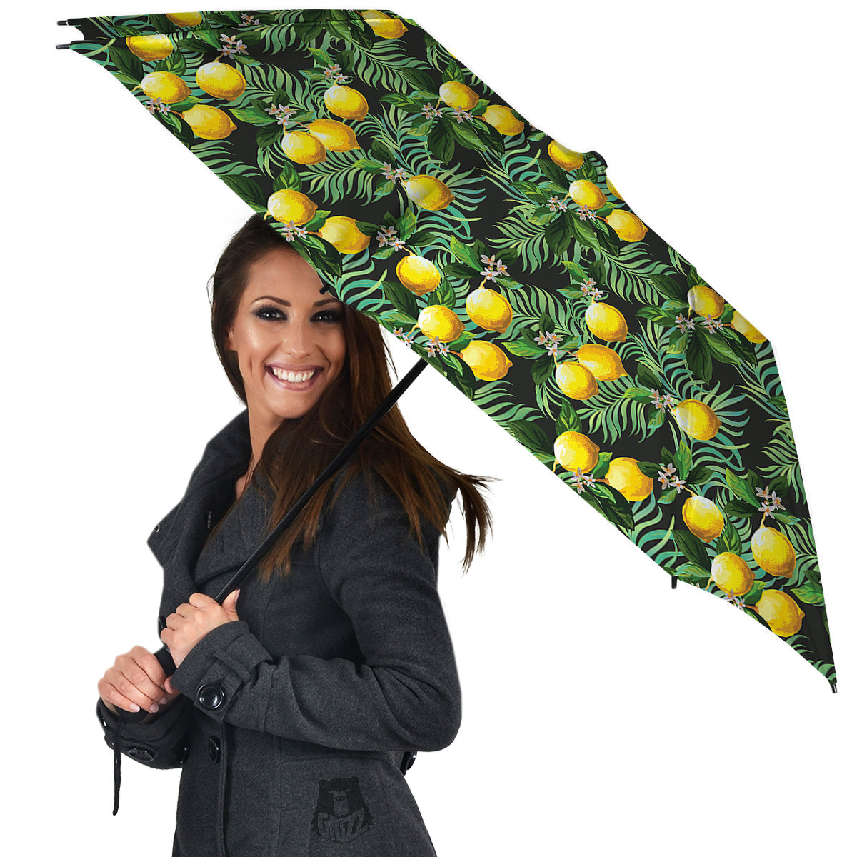 Lemon Tropical Print Pattern Umbrella-grizzshop