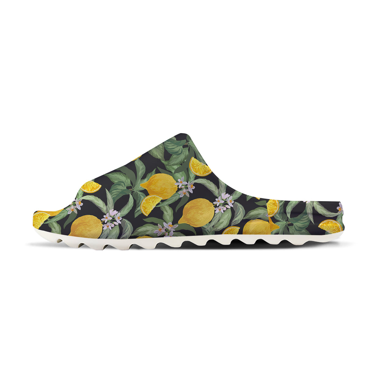 Lemon Yellow Print Pattern Sandals-grizzshop