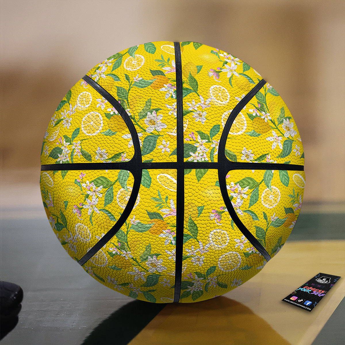 Lemon Yellow Topic Fruits Print Pattern Basketball