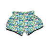 Lemur Colorful Pattern Print Muay Thai Boxing Shorts-grizzshop