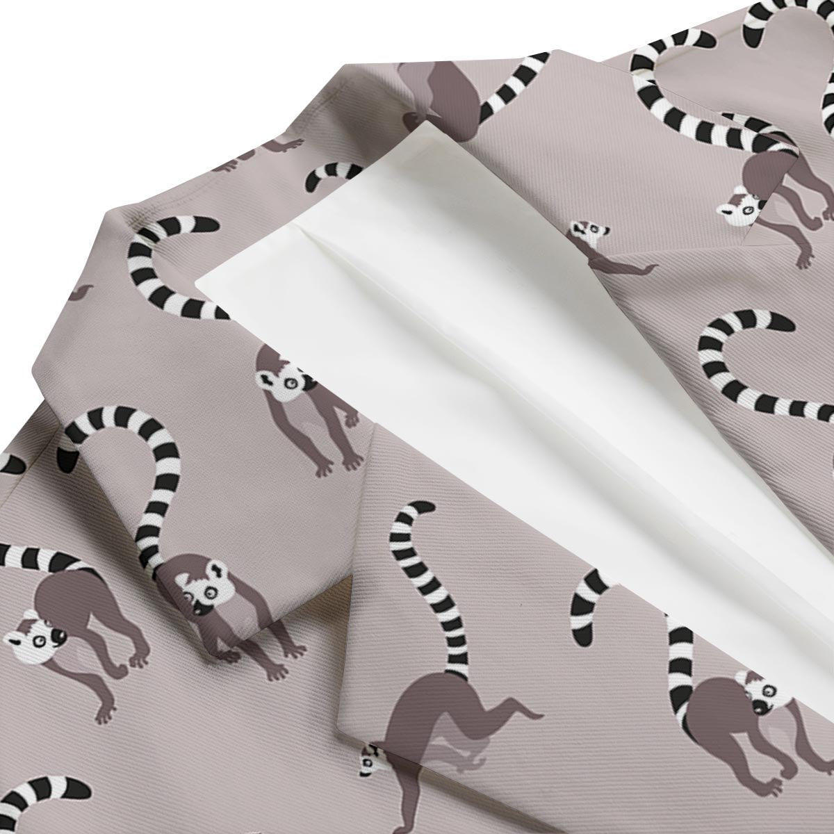 Lemur Pattern Print Men's Blazer-grizzshop