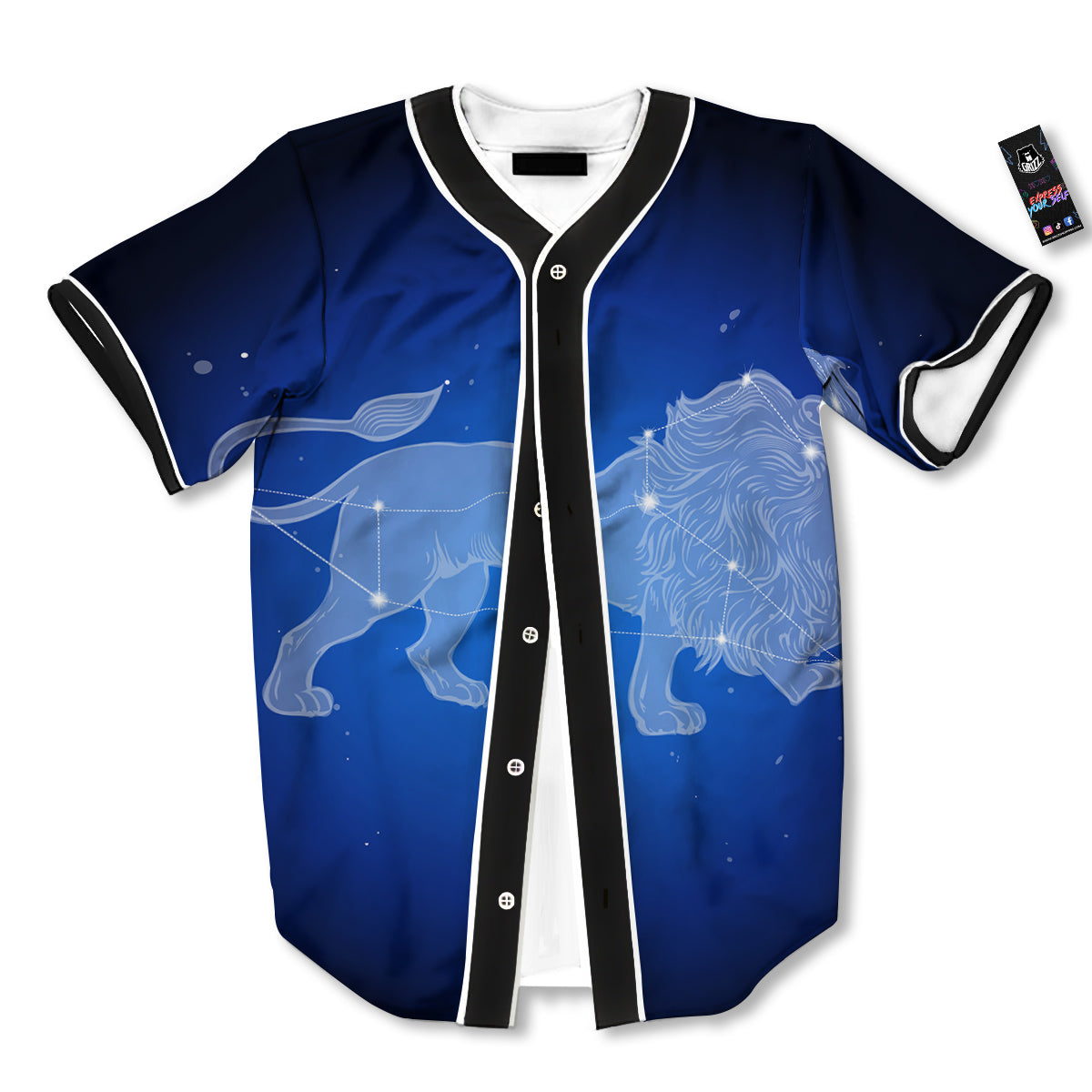 Leo Constellation Print Baseball Jersey-grizzshop