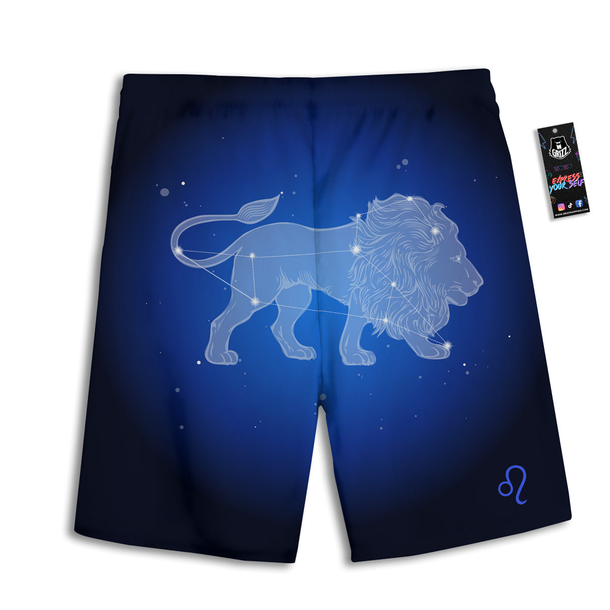Leo Constellation Print Men's Athletic Shorts